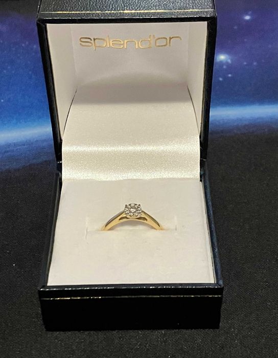 Inel logodna aur 14 K cu garantie si certificat de autenticitate !