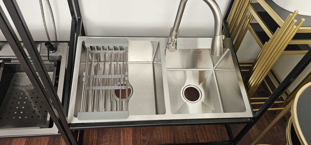 REDUCERE Chiuveta bucatarie inox 2 cuve gri inchis TRANSPORT GRATUIT