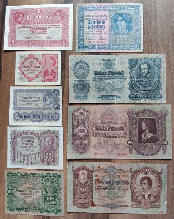 Bancnote Ungaria și Norvegia