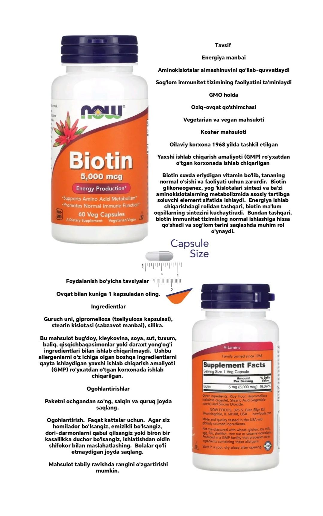 Vitamin, Biotin 60sht! 

 Aminokislotalar alm