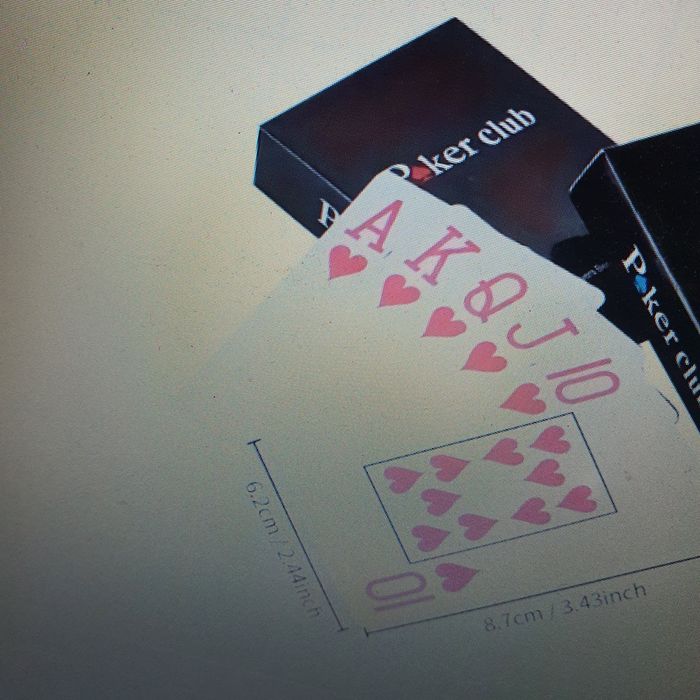 Carti de joc 100 % plastic Texas Holdem, Poker Size Rosu
