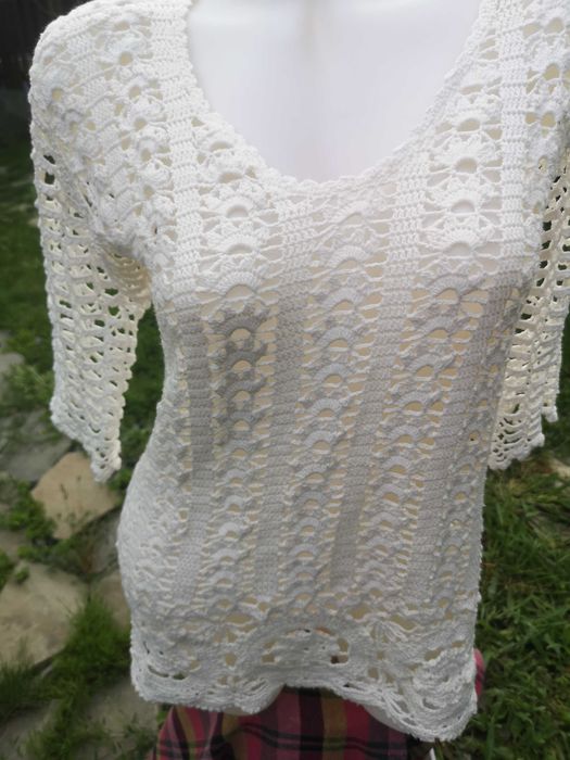 Pulover crosetat manual