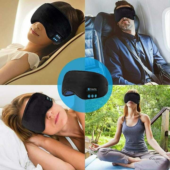 Masca de dormit casti wireless,ajustabila,muzica Bluetooth pentru somn