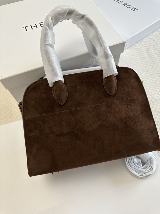 Шикарная сумка The Row Margaux 12 CM Brown in Suede