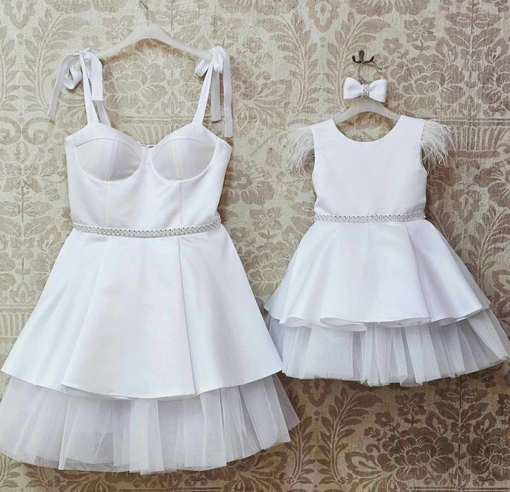 Бутикови еднакви рокли за майка и дъщеря. Компликт рокли мама и аз