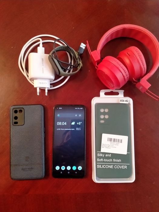 Oppo A54 4/64, miband 6 и блютуз наушники Hoco в подарок