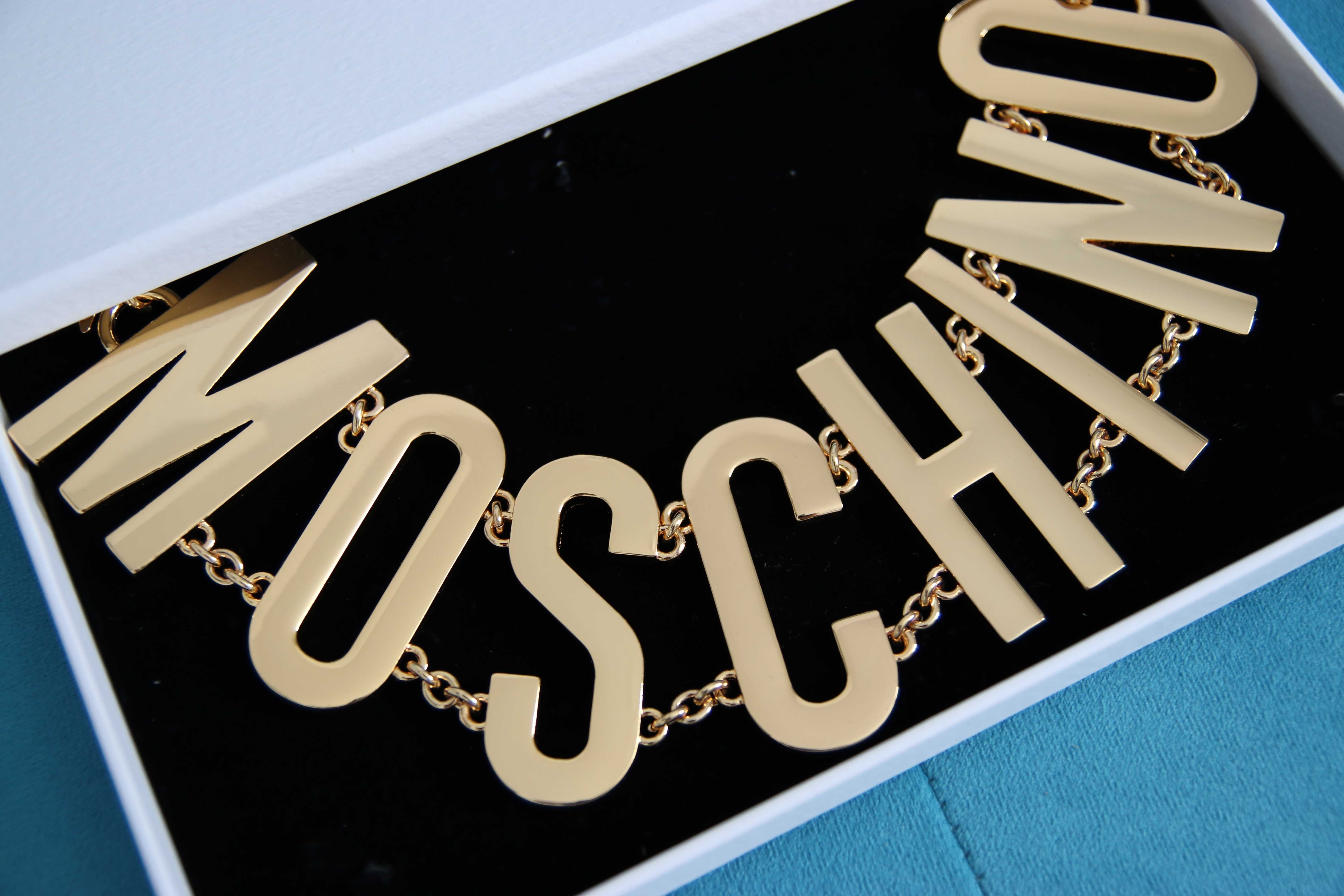 Choker Moschino placat cu aur