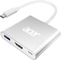Acer USB C хъб, 3 в 1 с 5Gbps USB 3.0 GEN1 порт, 4K HDMI и PD Max 100W
