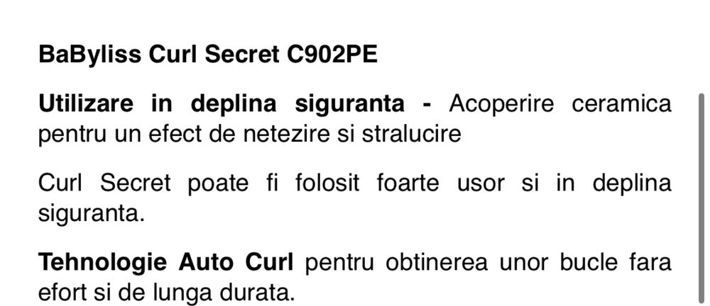 Vand ondulator BaByliss Curl Secret albastru