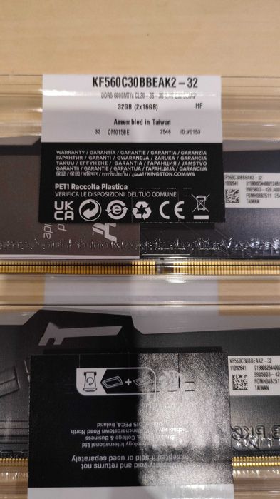 RAM памет KF560C30BBEAK2-32, 32 GB DDR5 6000 Mhz, CL30, RGB