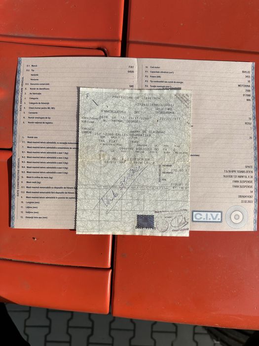 Fiat 640 SOMECA doua manete