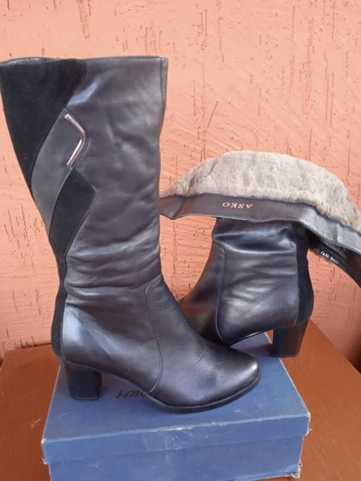 Сапоги зимние женские, натуральная кожа