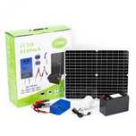 Kit cu panou solar si acumulator iesire priza 220v 200w