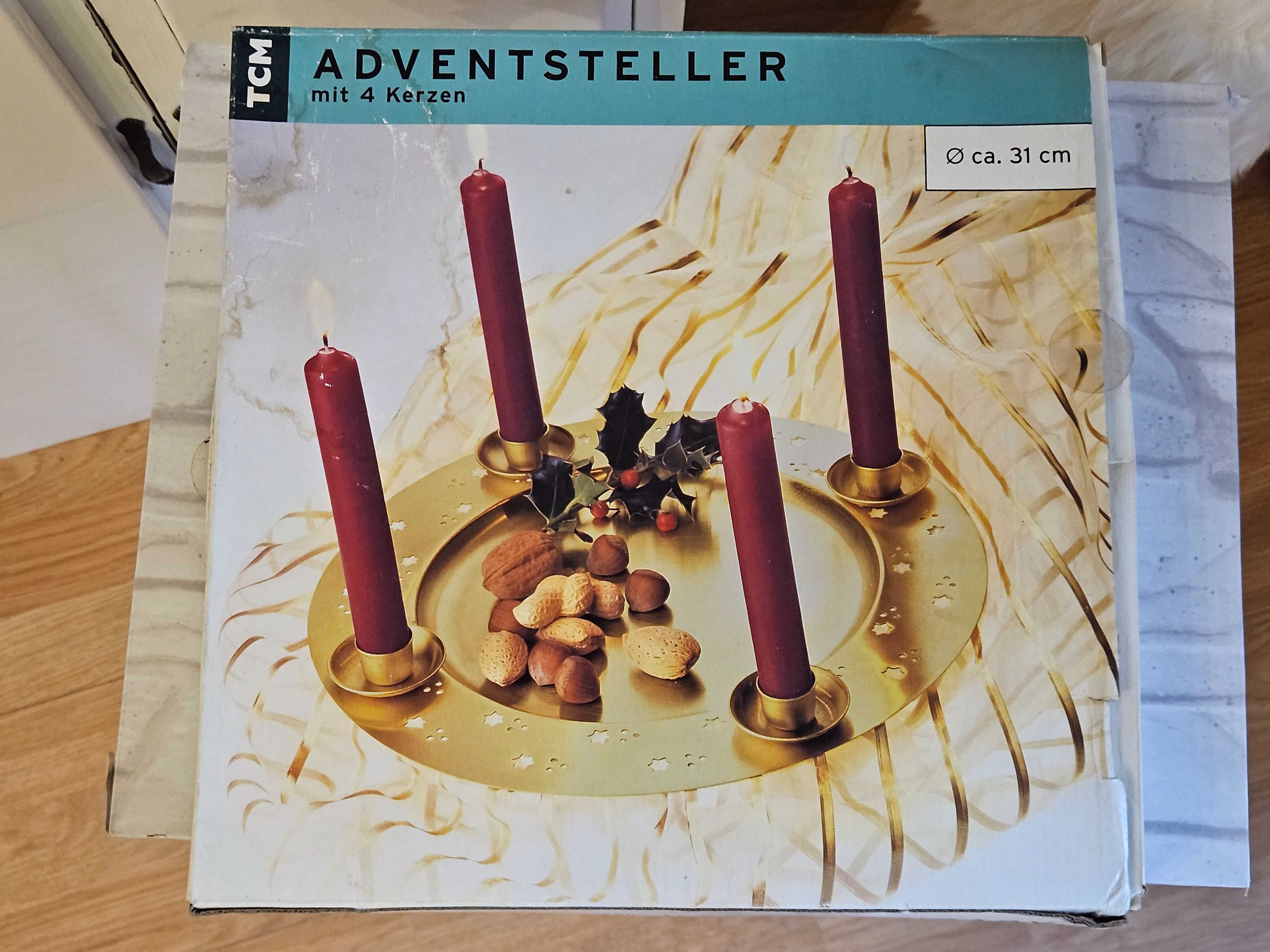 Farfurie de Advent pentru 4 lumanari de Craciun
