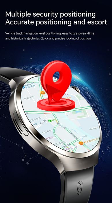 VWAR Core5 4G Smart Watch- Android 13/Bluetooth, 1.75" AMOLED, 52 mm