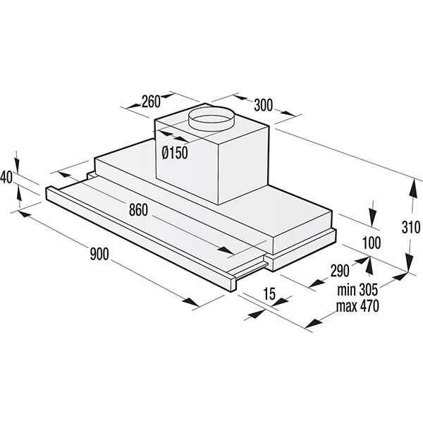 Hota Gorenje 900mm noua volum aspirat mare
