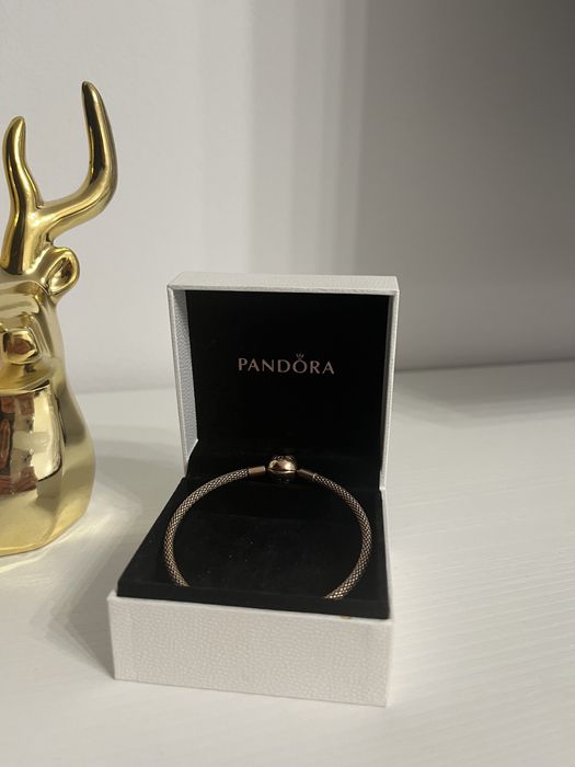 Мрежеста гривна Pandora Rose Gold 14k