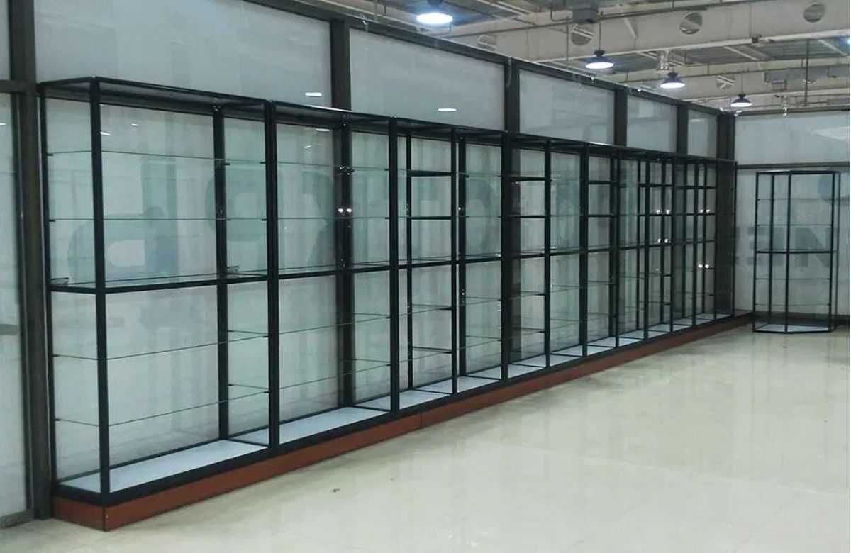 Стеклянная торговая витрина, разные цвета, размеры на заказ alvp