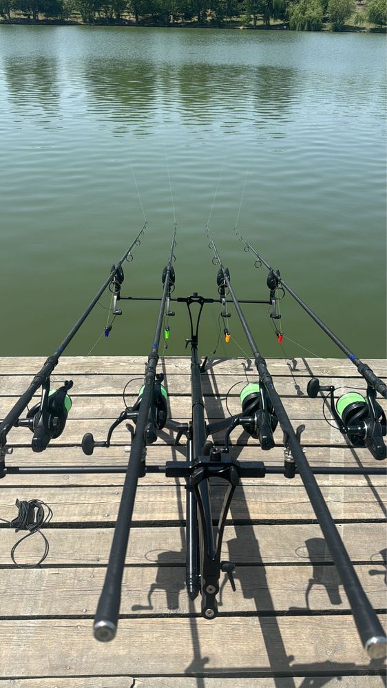 Lansete Crap Shimano Tx5 / mulinete daiwa emblem 45 SCW QD / fox mx+