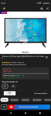 Vând TV LED Non-smart HD 60cm Starlight