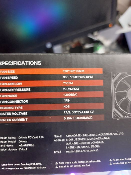 Set de ventilatoare daisy chain,unifan Asiahorse Dawn argb,albe,rever