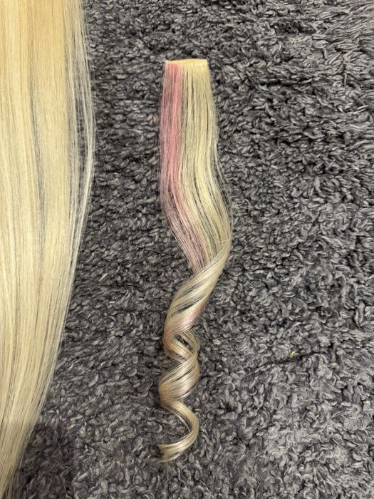Естествена руса коса / екстеншъни на треси 58см