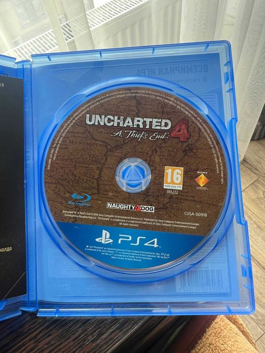 Диск Uncharted 4, PS 4 оригинал