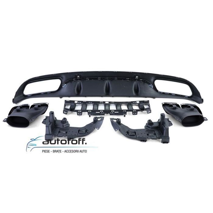 Difuzor bara spate Mercedes C205 Coupe A205 Cabrio C-Class (15-18) Chrome C63 AMG