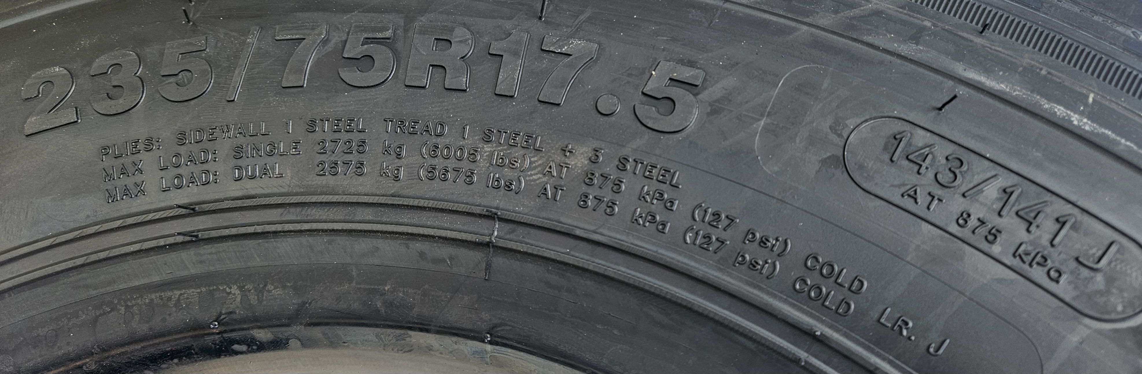 235/75 R17.5, 143J, LEAO KLT200 M+S, Anvelope de remorca M+S