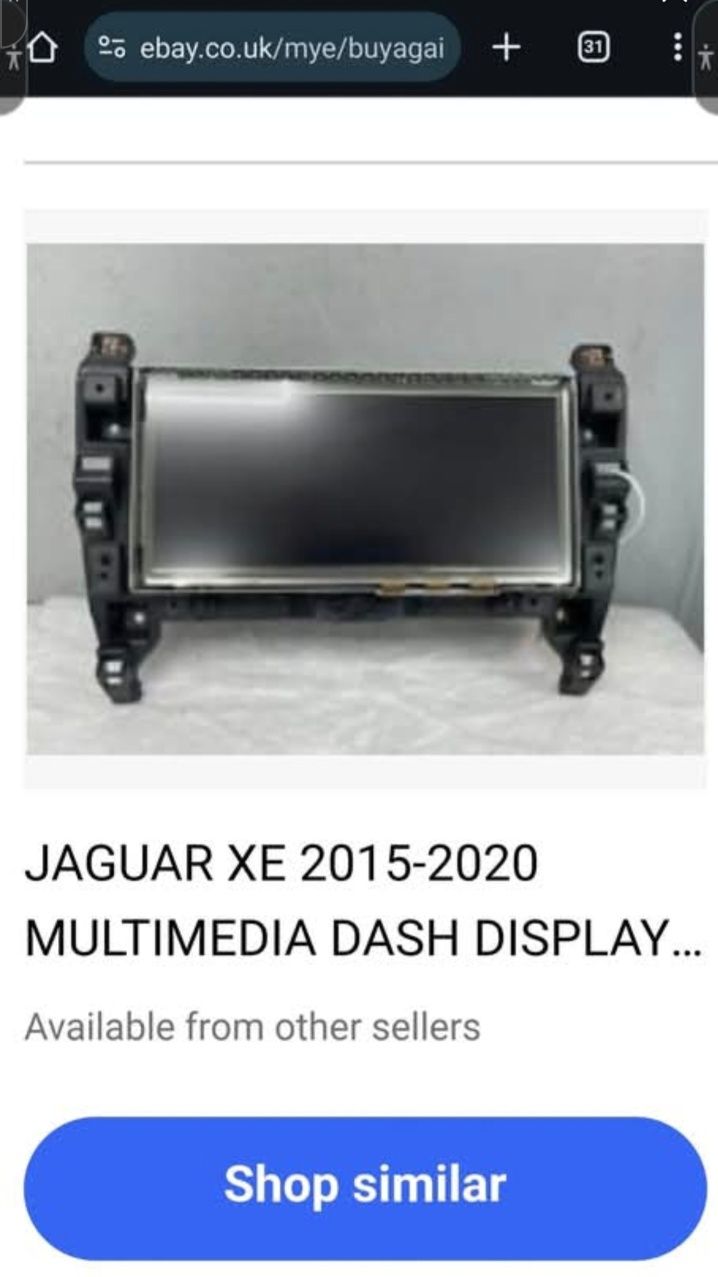 Display original Jaguar XE 2015-2020