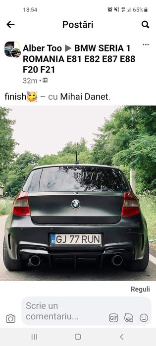 Bara spate Bmw seria 1 look 1m e81 e87