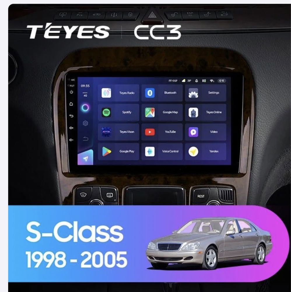 Андроид магнитола Мерседес Mersedes S-class W220 Teyes CC2 CC3 Pioneer