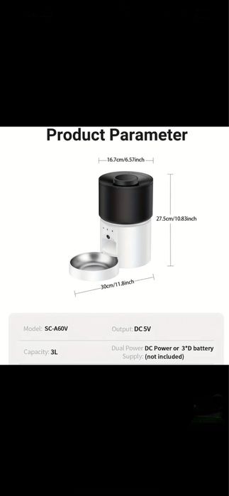 Hranitor/Dispenser inteliget, Cu Camera HD pt caini si pisici, NOU
