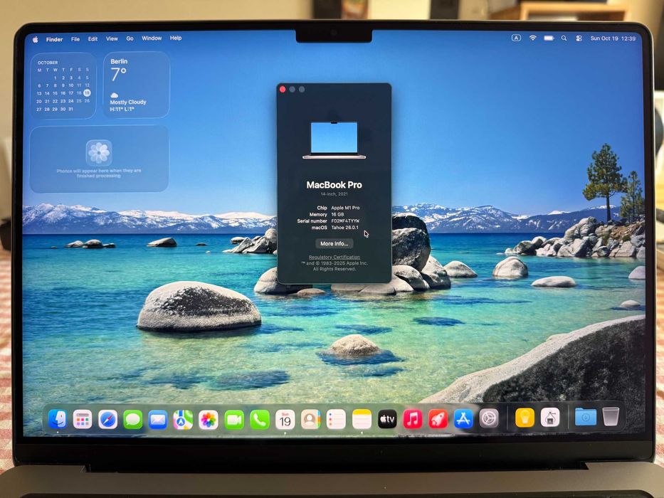 Apple Macbook Pro 14", M1 Pro, 16GB RAM, 1TB SSD