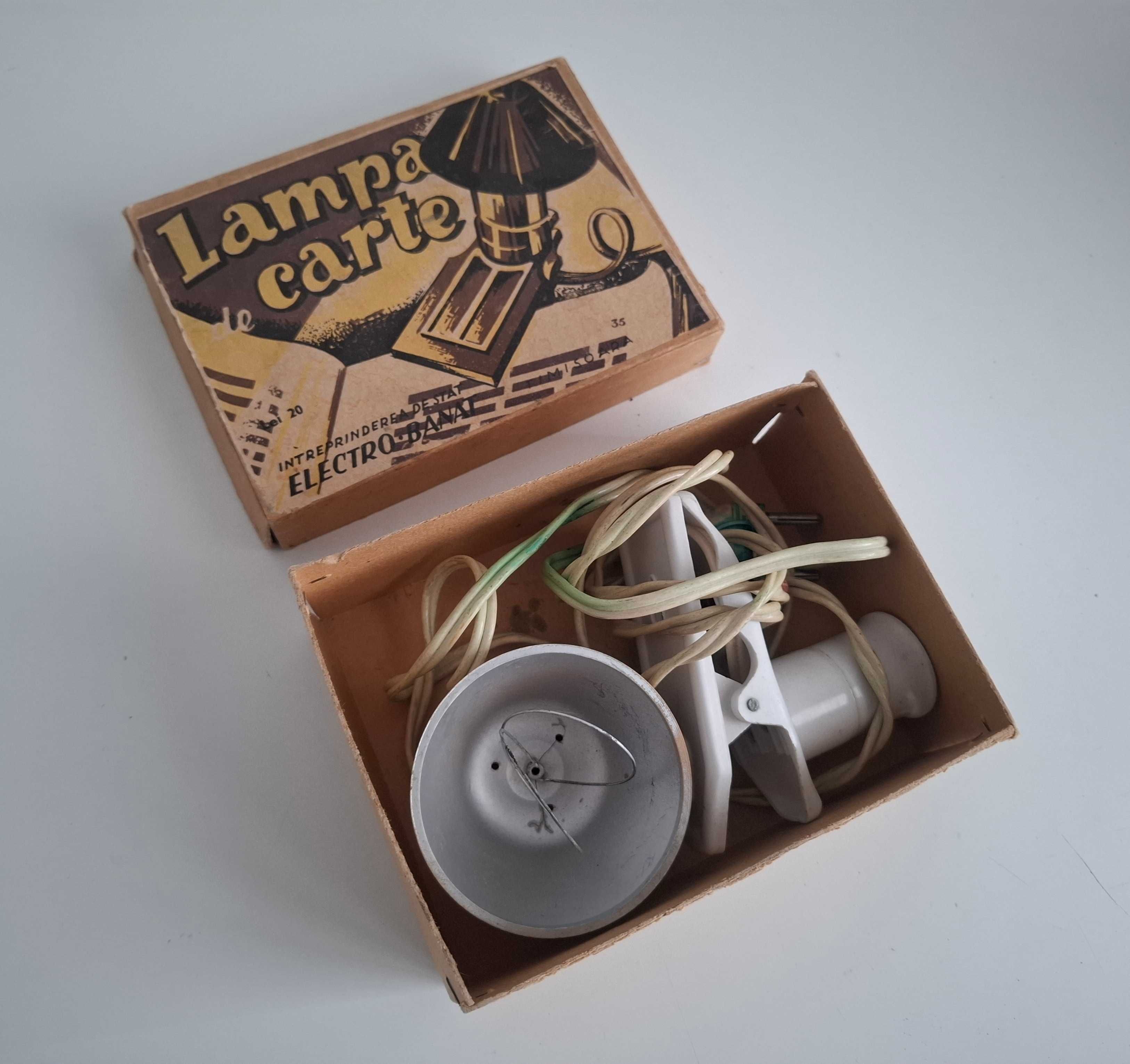 Veche lampa de carte - colectie - ELECTRO-BANAT TIMISOARA
