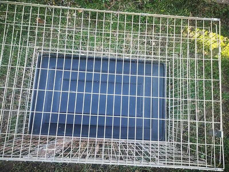 голяма метална клетка за куче 106x65x70см за транспорт и стационар