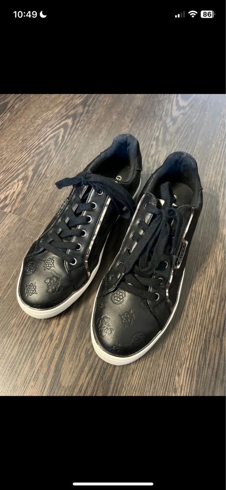 Adidasi guess piele neagra