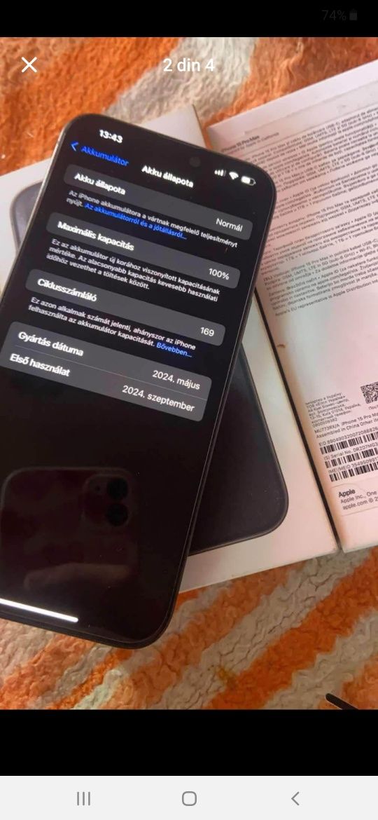 Iphone 16 pro max 256 gb