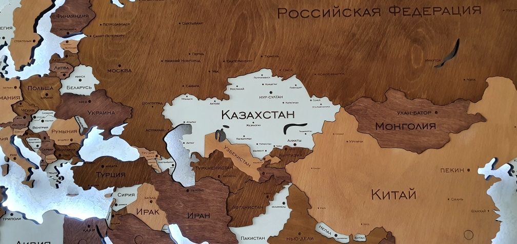 Карта Казахстана и карта мира
