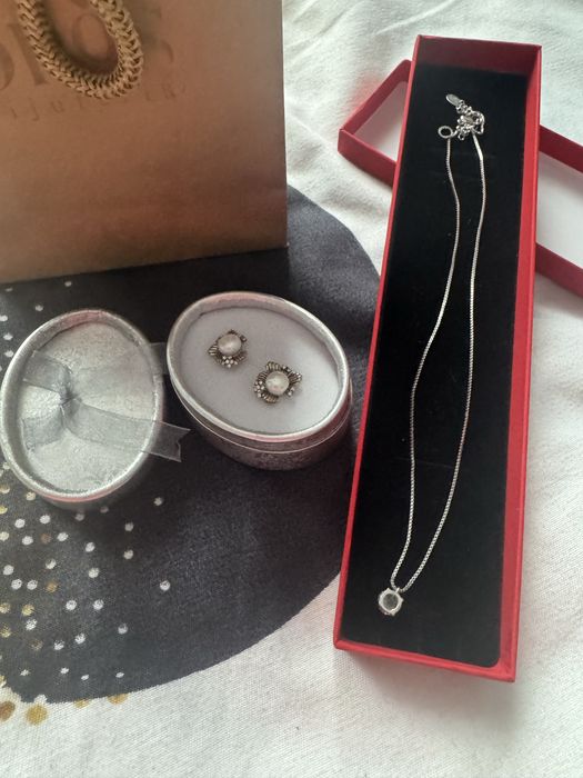 Lantisor si cercei argint noi!!