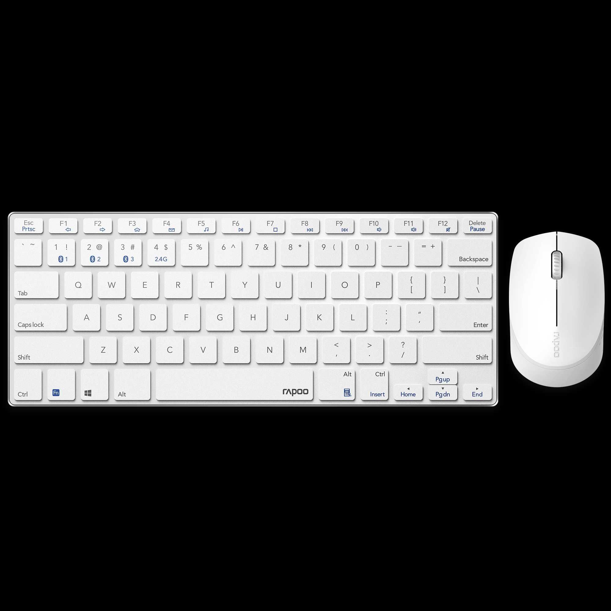 А28market предлагает - клавиатура и мышь Rapoo 9000M черный и белый