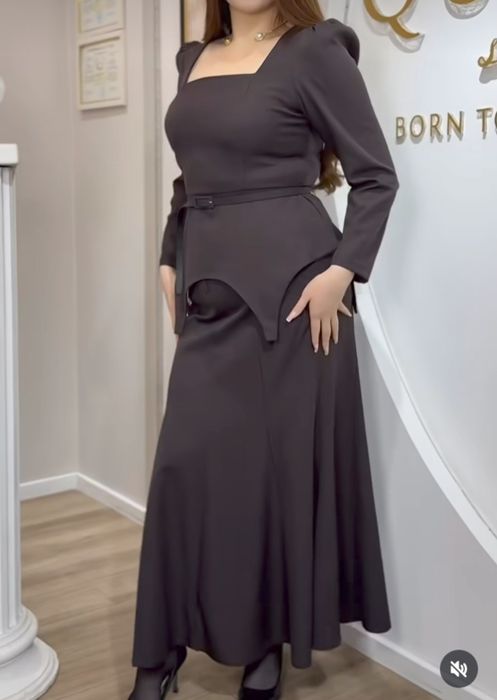 Платья, двойка, коричневая