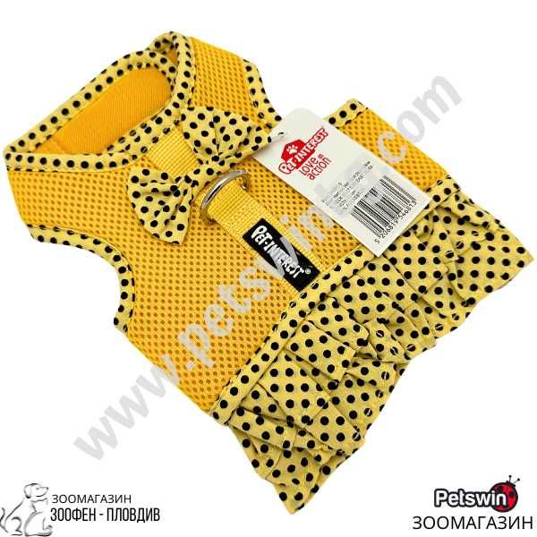 Нагръдник за Куче- тип Рокля- XS, S, M, L, XL- Жълт/Черен-Pet-Interest