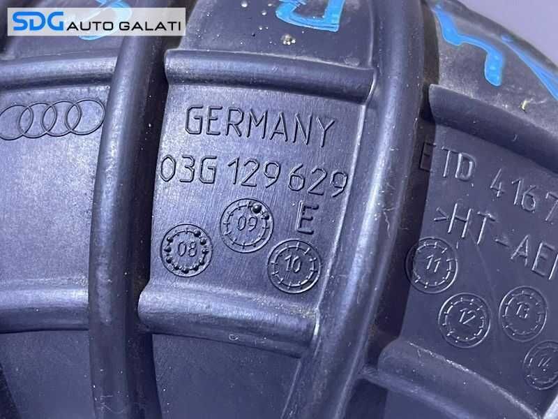 Furtun Conducta Tub Tubulatura Admisie Aer Turbo Turbina Turbosuflanta Audi A5 2.0 TDI CAGA CAGB CAHA CAHB CGLC CGLD CJCA CJCB CJCD CMFA CMEA CMFB 2008 - 2017 Cod 03G129629E [D0431]