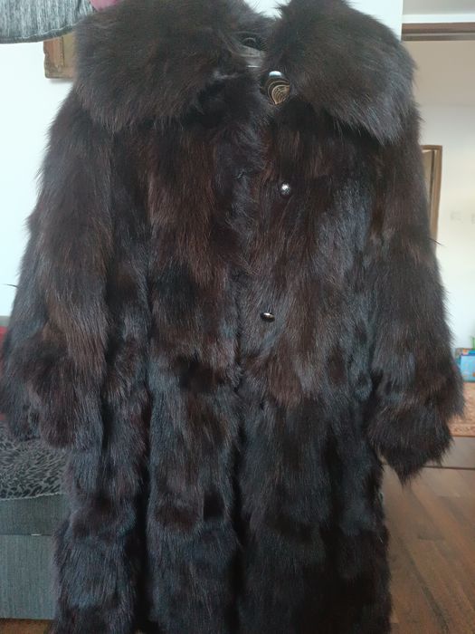Haină din blană naturală de vulpe