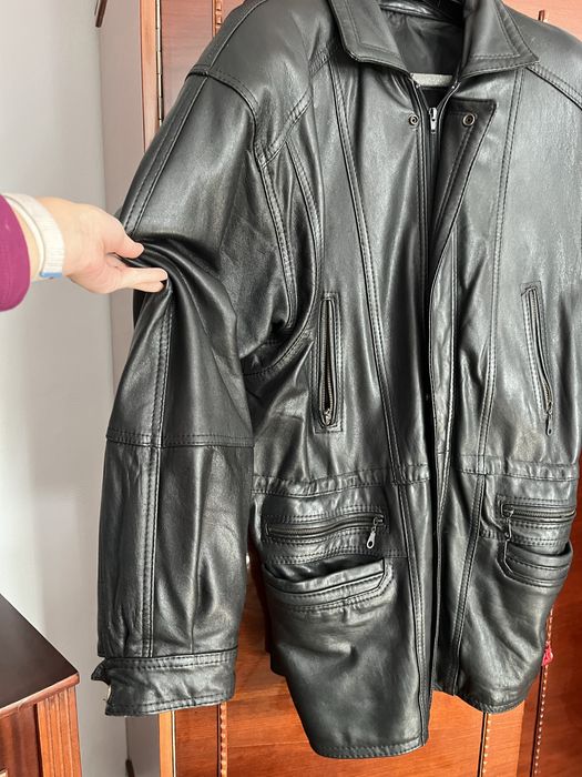 Geaca piele barbati, model vintage