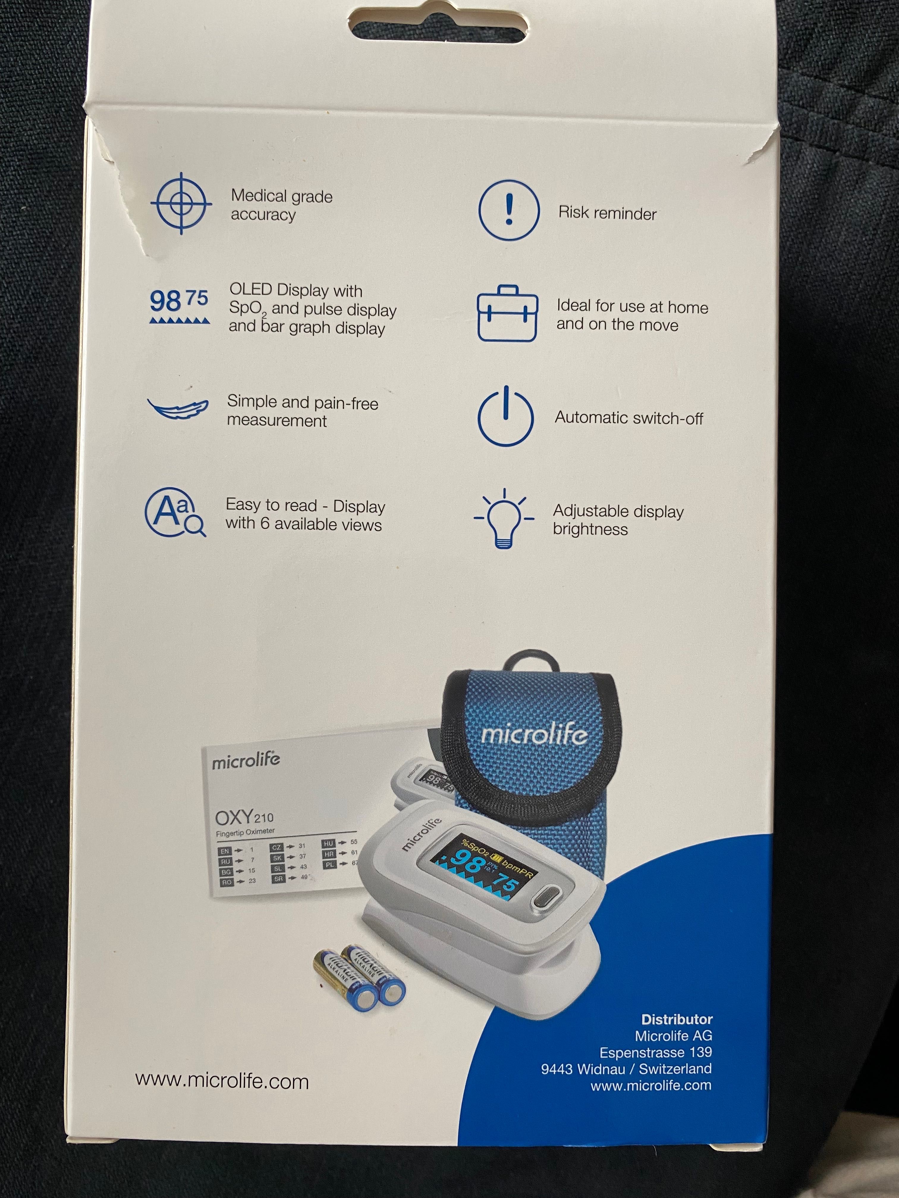 Нов пулсоксиметър Microlife OXY 210