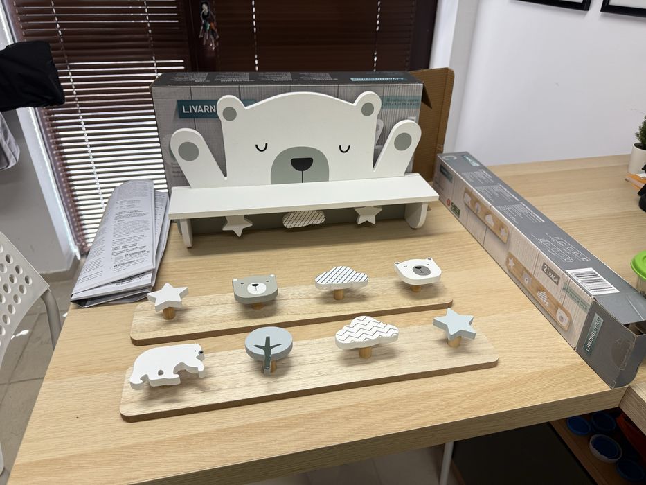 Детски закачалки за стена и закачалка с рафт от LIDL