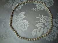 Colier perle naturale albe aurii , antic .