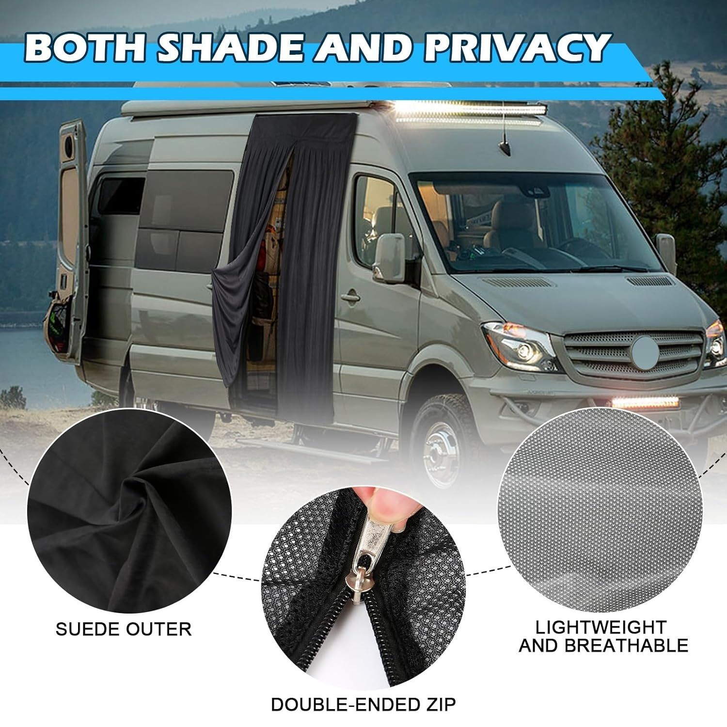 Магнитен комарник + завеса за бус / кемпер Mercedes Sprinter high roof